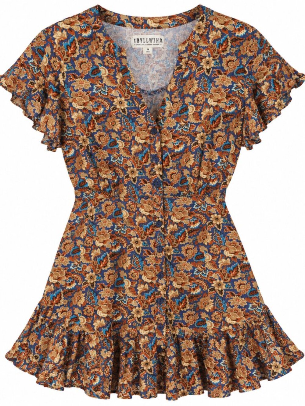 Idyllwind Miranda Lambert Fall Floral Dress M Western Cowgirl Boho Prairie
